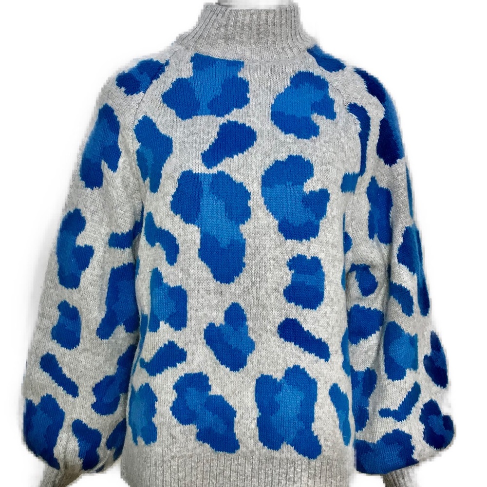 H&M Leopard Print Knit Sweater